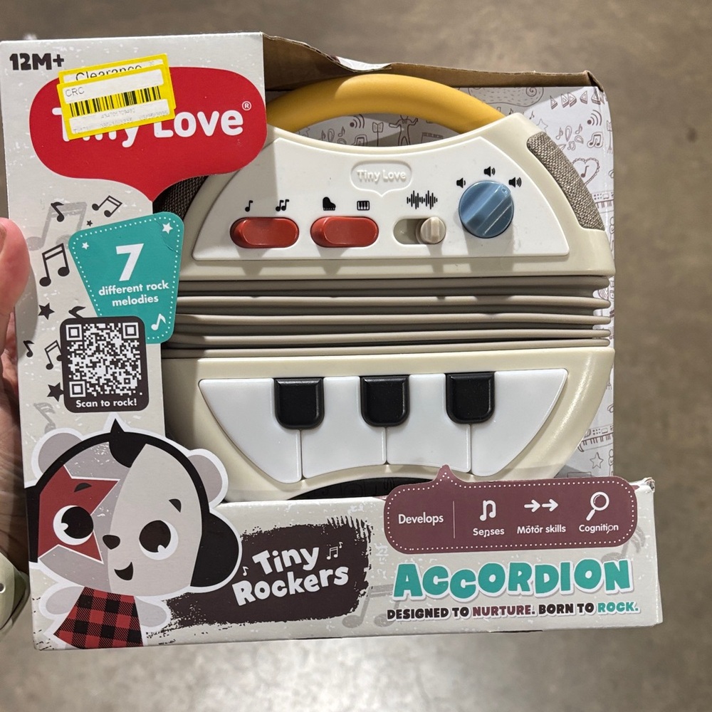 Tiny Love Rock & Roll Accordion - Cream and Blue